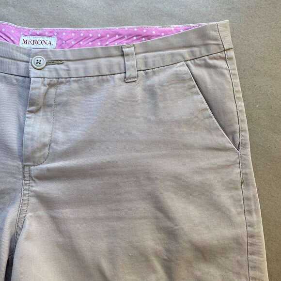 Merona Khaki Chino Flat Front Shorts - Picture 3 of 5
